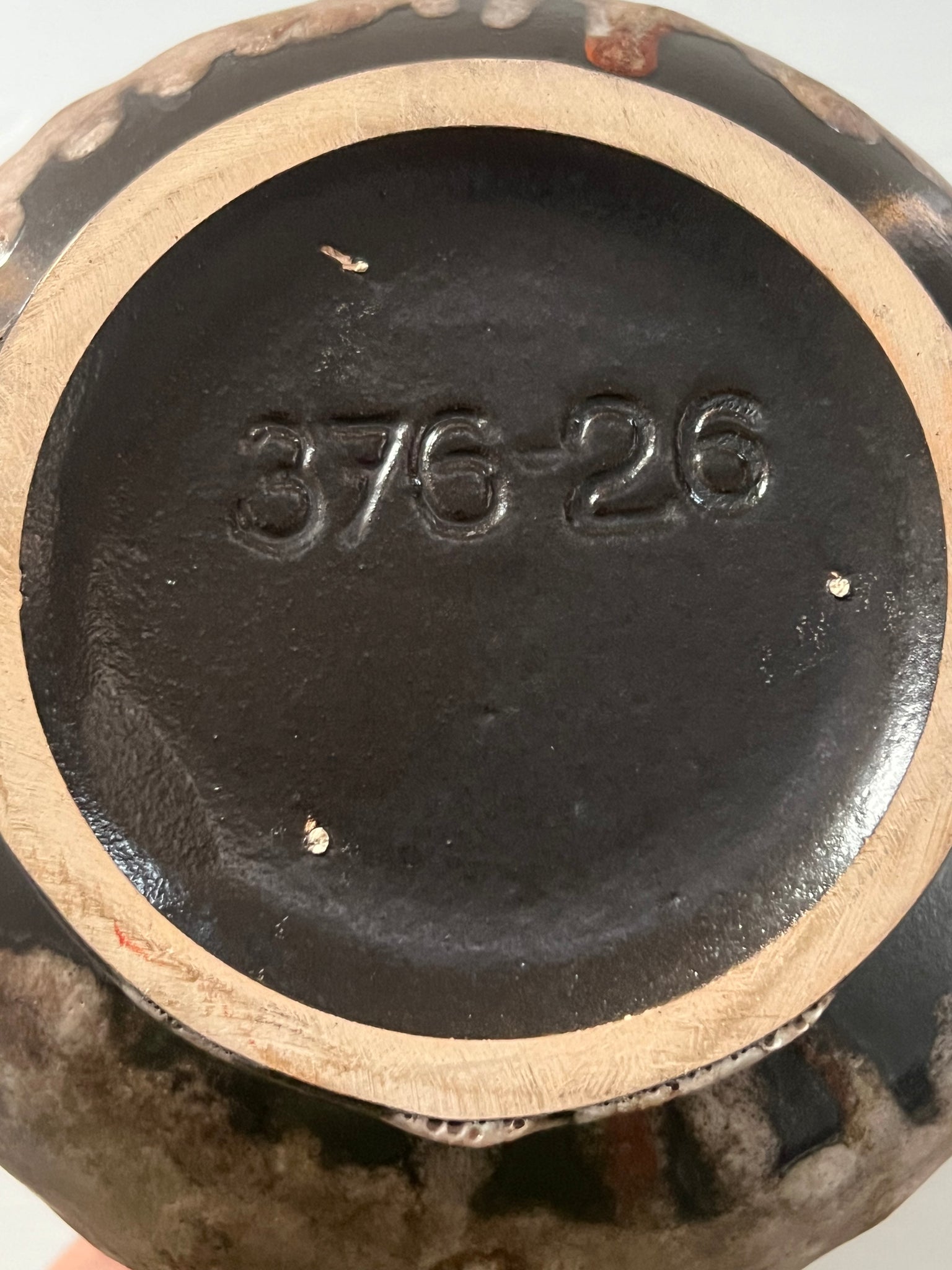 Vintage ceramic vase with handle