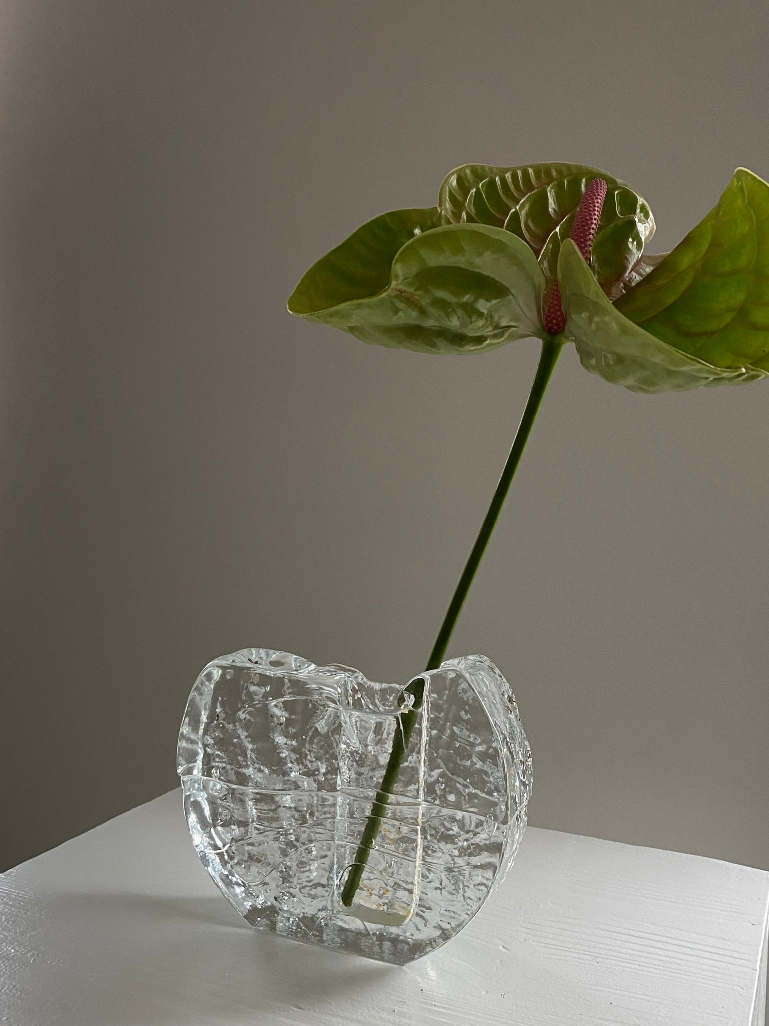 Vintage crystal flower vase by Walther – 1970s